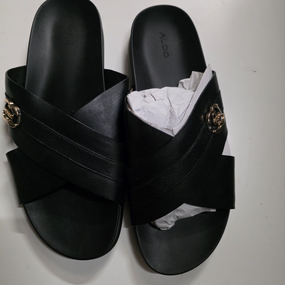 ALDO Women's Black Slide Sandals - Picture 2 of 4